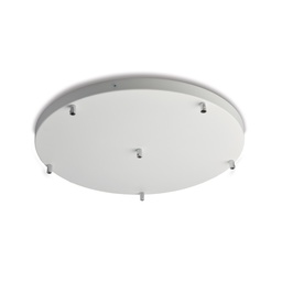 [BL290-PL6-DM50-BCO] Rosone ferro bianco 50x6 fori H.3