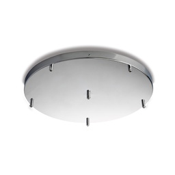 [BL290-PL6-DM50-CR] Rosone ferro cromato 50x6 fori H.3