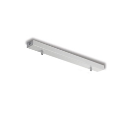 [BL291-BIN2-DM50-BCO] Rosone rettangolare ferro bianco 50x5