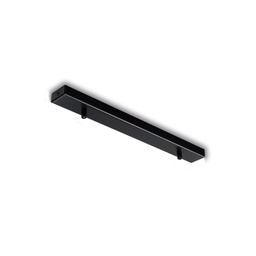 [BL291-BIN2-DM50-NR] Rosone rettangolare ferro nero 50x5 cm