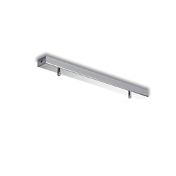 [BL291-BIN2-DM50-CR] Rosone rettangolare 50x5 con 2 fori H.3