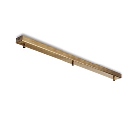 [BL291-BIN3-DM70-BRZ] Rosone rettangolare 70x5 cm 3 fori H.3