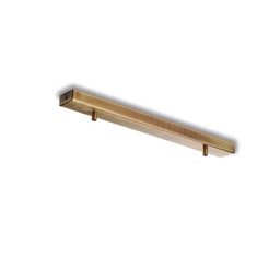 [BL291-BIN2-DM50-BRZ] Rosone rettangolare 50x5 cm in ferro bronzato