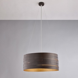 [BL157-3-RGO] Sospensione in ferro laccato nero 45x20 cm