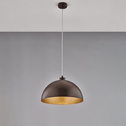 [BL289-1-DM35-RGO] Sospensione in ferro laccato nero Ø35 cm