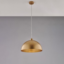 [BL289-1-DM35-ORO] Sospensione 35x21 in ferro bianco e oro
