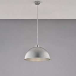 [BL289-1-DM35-ARG] Sospensione 35x21 cm bianco e argento antico