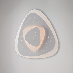 [BL295-ABC] Applique in metallo bianco con led H.5 x Ø23