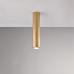[BL297-PL1-ORO] Plafoniera bianca con decorazione oro H.30 x Ø8