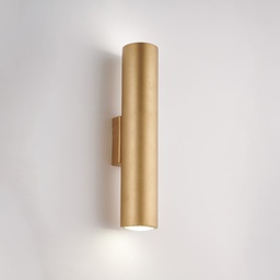 [BL297-AP2-ORO] Applique bianco con decorazione oro 30x8x6