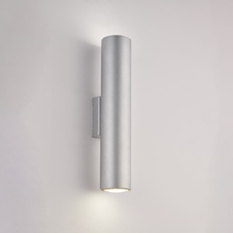 [BL297-AP2-ARG] Applique bianco con decorazione argento 30x8x6