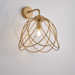 [BL298-AP1-ORO] Applique in ferro laccato oro 31x25x26