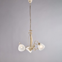 [BL301-5-AV] Lampadario in ferro avorio 64x45 cm 5 luci