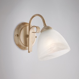 [BL301-AP1-AV] Applique avorio con decorazione oro 20x13x23