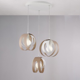 [BL302-S3-BT] Sospensione circolare 3 luci Ø55 H.33