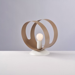[BL306-LT-BT] Lampada in ferro bianco H.22 x Ø19 tortora
