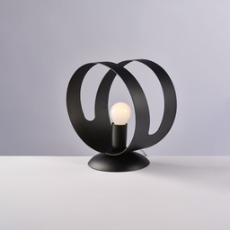 [BL306-LT-NR] Lampada in ferro laccato nero H.22 x Ø19