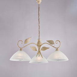 [BL313-3-AV] Lampadario in ferro avorio 30x36 cm 3 luci