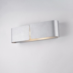 [BL316-AP2-ARG] Applique 2 luci 12x45x10 cm argento antico