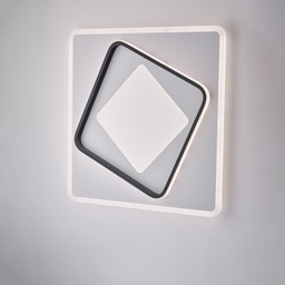 [BL318-PBC] Plafoniera in metallo e alluminio 50x6 cm