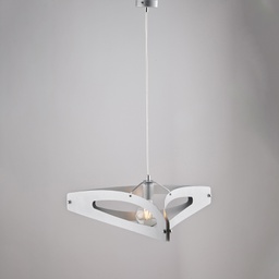 [BL323-1-ARG] Sospensione in ferro laccato bianco Ø51 cm