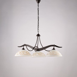 [BL324-3-RG] Lampadario in ferro nero H.46 x Ø89 cm