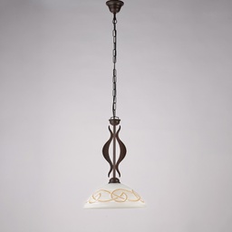 [BL324-1-RG] Lampadario ferro laccato nero Ø30 H.44