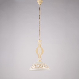 [BL324-1-AV] Lampadario in ferro avorio Ø30 H.44