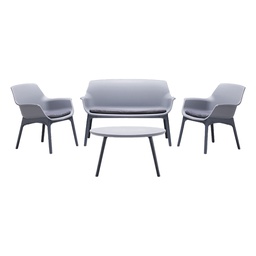 [DFL6129740] Set da giardino polipropilene grigio/antracite