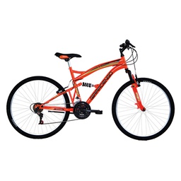 [DFL8030170] Bicicletta full suspension 26&quot; nera/rossa