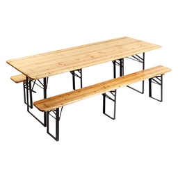 [DFL6130641] Set birreria 220x70 h76 cm con panche