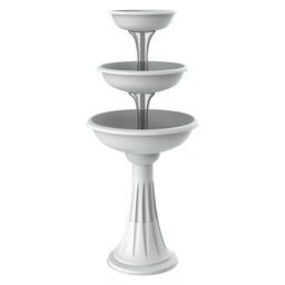 [DFL6125261] Ciotola per fiori grigia Ø 30x40x50 cm set 3 pezzi