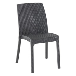 [DFL6129533] Sedia in polipropilene tortora 47x59xh.86