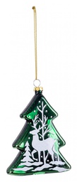 [B0937553] 12x Pendaglio Vt Reindeer Pino Verde