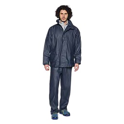 [DFL1066436] Giacca e pantalone impermeabile XXL blu