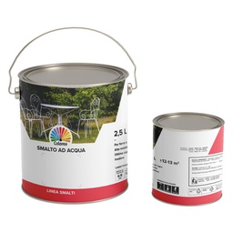 [DFL9013550] Smalto all'acqua bianco lucido 2,5 lt
