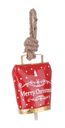 [B0936638] 12x Pendaglio Wendi Campana Merry Xmas Rosso