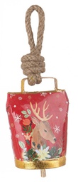 [B0936648] 12x Pendaglio Wendi Campana Renna Rosso