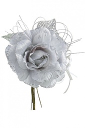 [B0925444] 12x Pick Rosa Holly Argento