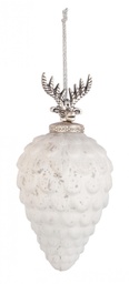 [B0971674] 4x Pendaglio Vt Decorum Pigna Bianco Op