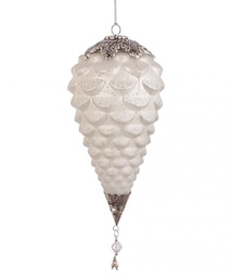 [B0971695] 4x Pendaglio Vt Fascinate Pigna Bianco D140
