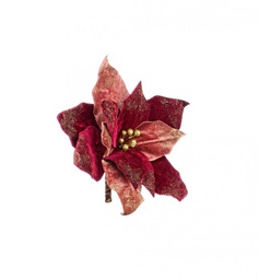 [B0919854] 4x Pick Holiday Poinsettia Rosso S