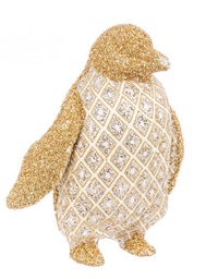 [B0927131] 4x Pinguino Rombi Stand Oro