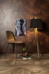 [OM/329/MK] 4x Sedia in similpelle vintage e seduta moka 450x84h cm