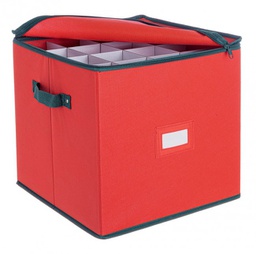 [B0939282] 6x Contenitore Xmas Sfere Qu Rosso 27P D100