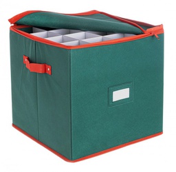 [B0939283] 6x Contenitore Xmas Sfere Qu Verde 27P D100