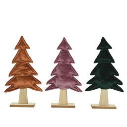 [20035745] Albero decorativo in tessuto assortiti H 38,5 cm